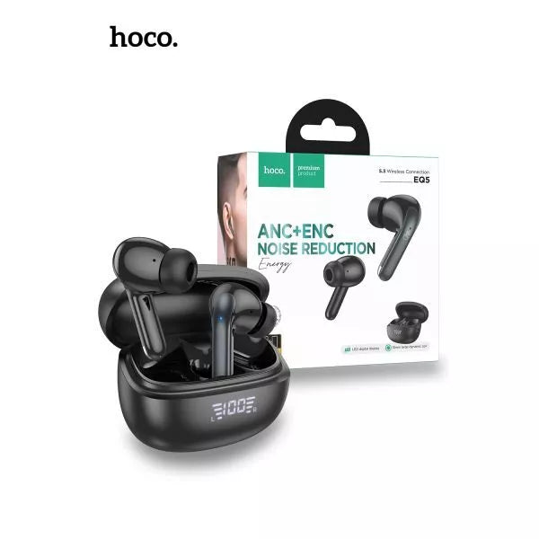 Hoco EQ5 Energy ANC ENC Noise Cancelling True Wireless Bluetooth Headset - Black Hoco EQ5 Energy ANC ENC Noise Cancelling True Wireless Bluetooth Headset - Black